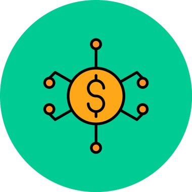 Dolar işareti vektör çizimi