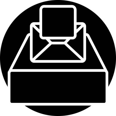 Yazıcı simgesi vektör illüstrasyonu