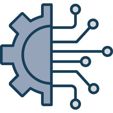 dişli simgesi, vektör çizimi