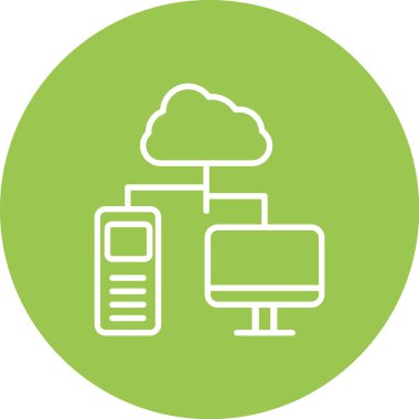 Veri Depolama simgesi, vektör illüstrasyonu