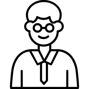 Gözlük vektör simgesine sahip iş adamı kolayca değiştirebilir ya da düzenleyebilir