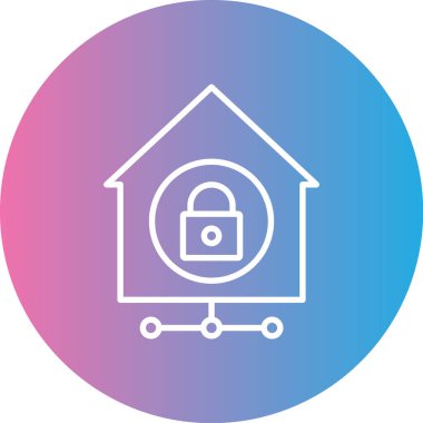 Güvenlik simgesinin vektör illüstrasyonu