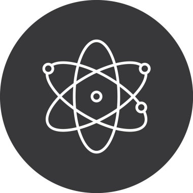Moda biçimi izole edilmiş arkaplanda atom simgesi