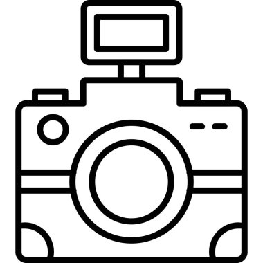 kamera simgesi vektör illüstrasyonu