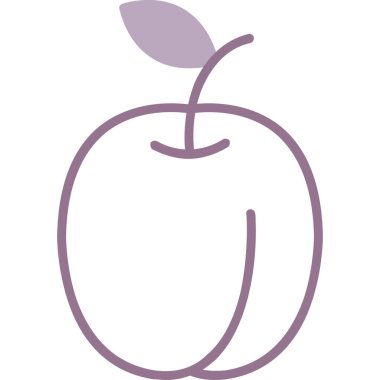 elma ikonu vektör illüstrasyonu