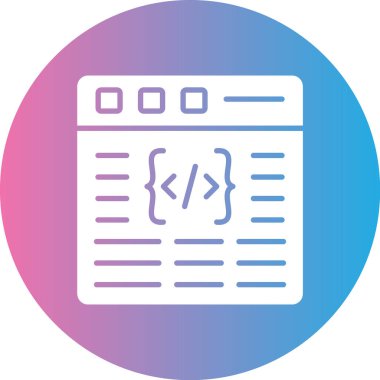 tarayıcı kodu web simgesi basit illüstrasyon