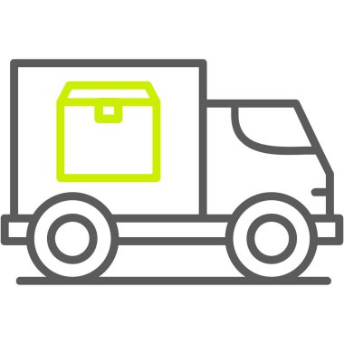 kamyon simgesi soyut arkaplanda izole edildi