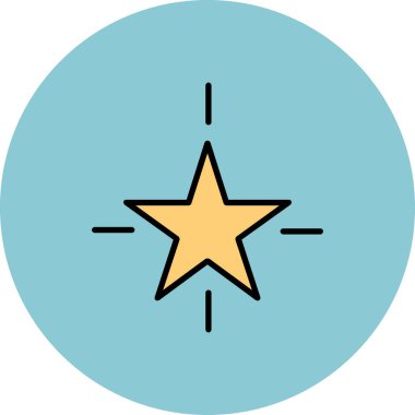 yıldız vektör çizgisi simgesi