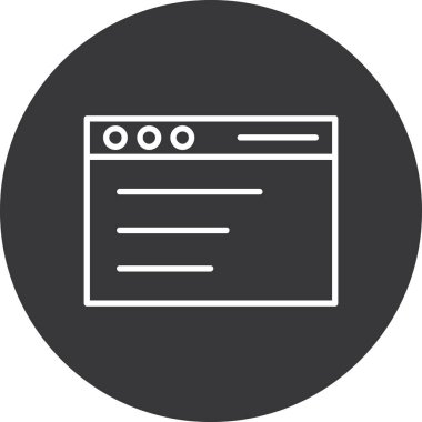 tarayıcı web simgesi izole edilmiş vektör çizimi