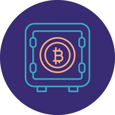 bitcoin. Web simgesi basit illüstrasyon