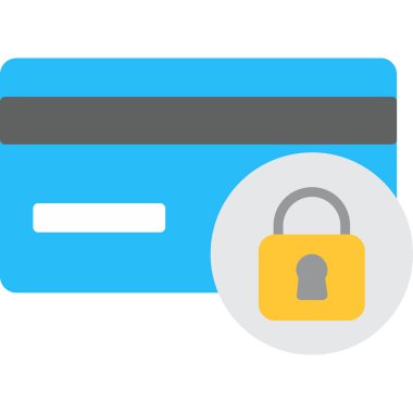 Banka kartı simgesi vektör illüstrasyonu