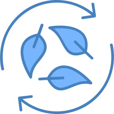 Çevresel yaprak simgesi ana hatları biçiminde