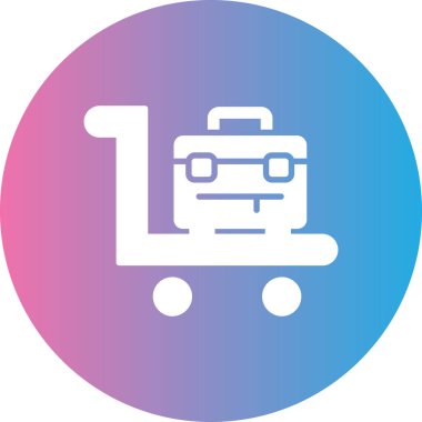 Bagaj simgesinin vektör illüstrasyonu