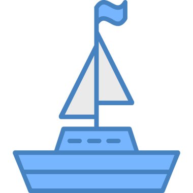 Tekne. Web simgesi basit illüstrasyon