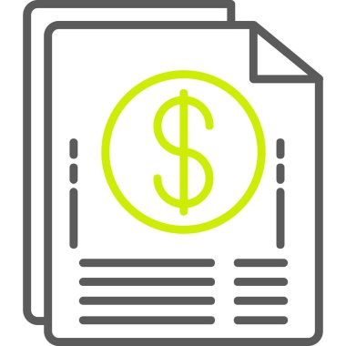 Dolar vektör simgesi modern ince çizgi biçimi