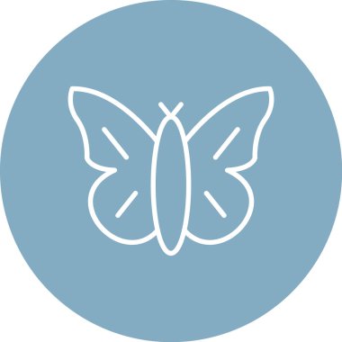 Kelebek vektör simgesi. biçim çift renkli düz simge simgesi, yuvarlak açılar, renkler, beyaz arkaplan.