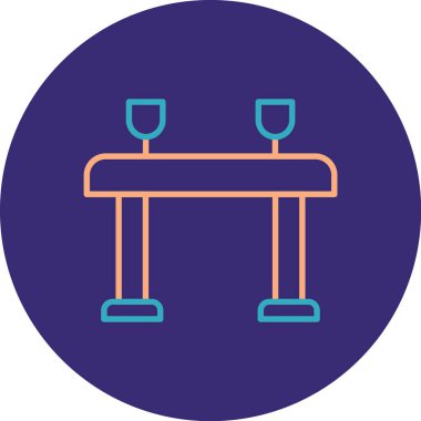 Masa. Web simgesi basit illüstrasyon