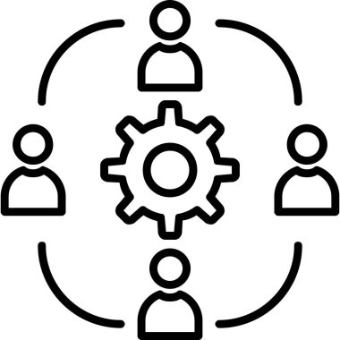 iş takımı vektör çizgisi simgesi