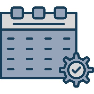 takvim tarih simgesi doldurulmuş dış hat biçimi