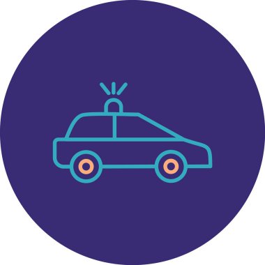 Araba simgesinin vektör illüstrasyonu