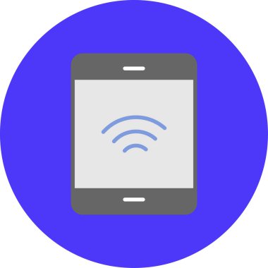 Kablosuz. Web simgesi basit illüstrasyon