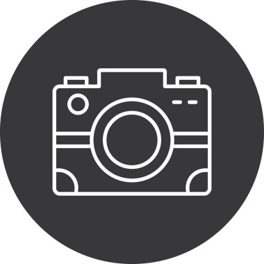 Kamera vektör satırı simgesi