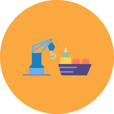 Fabrika Düz Vektör Simgesi