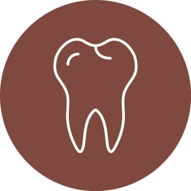 Modern diş simgesinin vektör çizimi