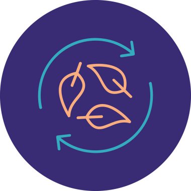 Yaprak ikonu vektör illüstrasyonu