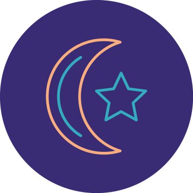 Ay ikonu vektör illüstrasyonu