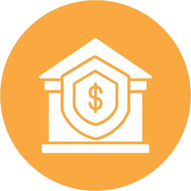 Banka binası. Basit resimleme