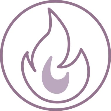 Ateş vektörü simgesini ateşle