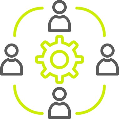 dişliler düz vektör simgesi