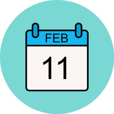 Takvim simgesi tasarımı, vektör illüstrasyonu