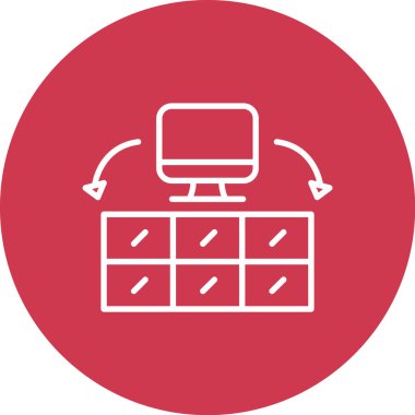 Web vektör renk çizgisi simgesi