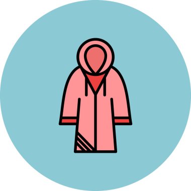 Kadın. Web simgesi basit illüstrasyon