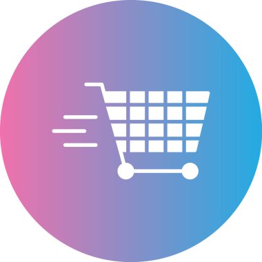 Alışveriş arabası simgesi, vektör illüstrasyonu