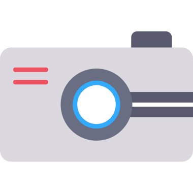 Kamera. Web simgesi basit illüstrasyon