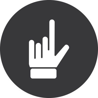 El hareketi ikonu. Web için el hareketi vektör simgesinin basit gösterimi