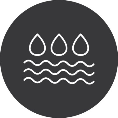 su damlası ikon vektör illüstrasyonu