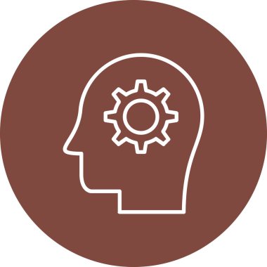 Beyin vitesi düz vektör simgesi