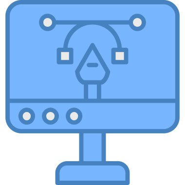 Robot simgesinin vektör illüstrasyonu