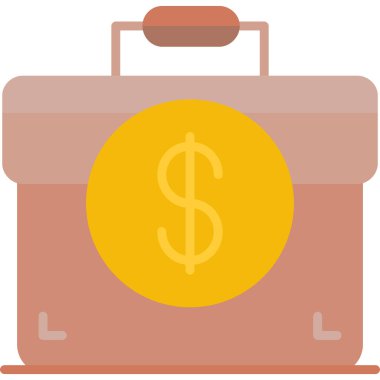 çanta para nakit simgesi düz stil