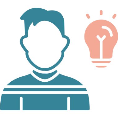 yaratıcı düşünme simgesi, vektör illüstrasyon tasarımı