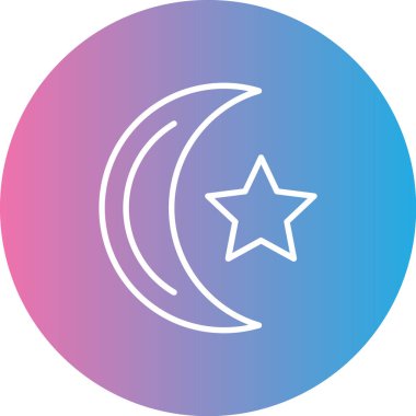 Ay. Web simgesi basit illüstrasyon