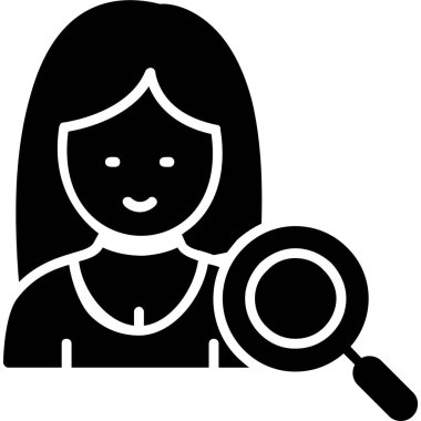 Büyüteçle kadın doktor