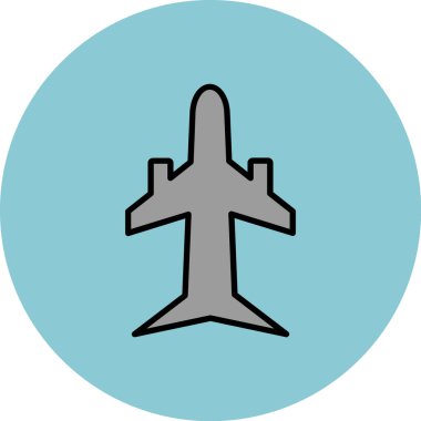 Moda tarzında izole edilmiş uçak simgesi