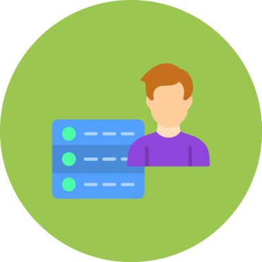 Hesap adamı profili simgesi düz biçimli