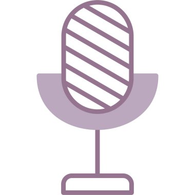 mikrofon simgesi vektör illüstrasyonu