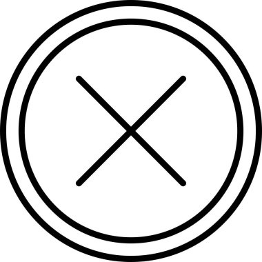 çapraz simge vektör illüstrasyonu